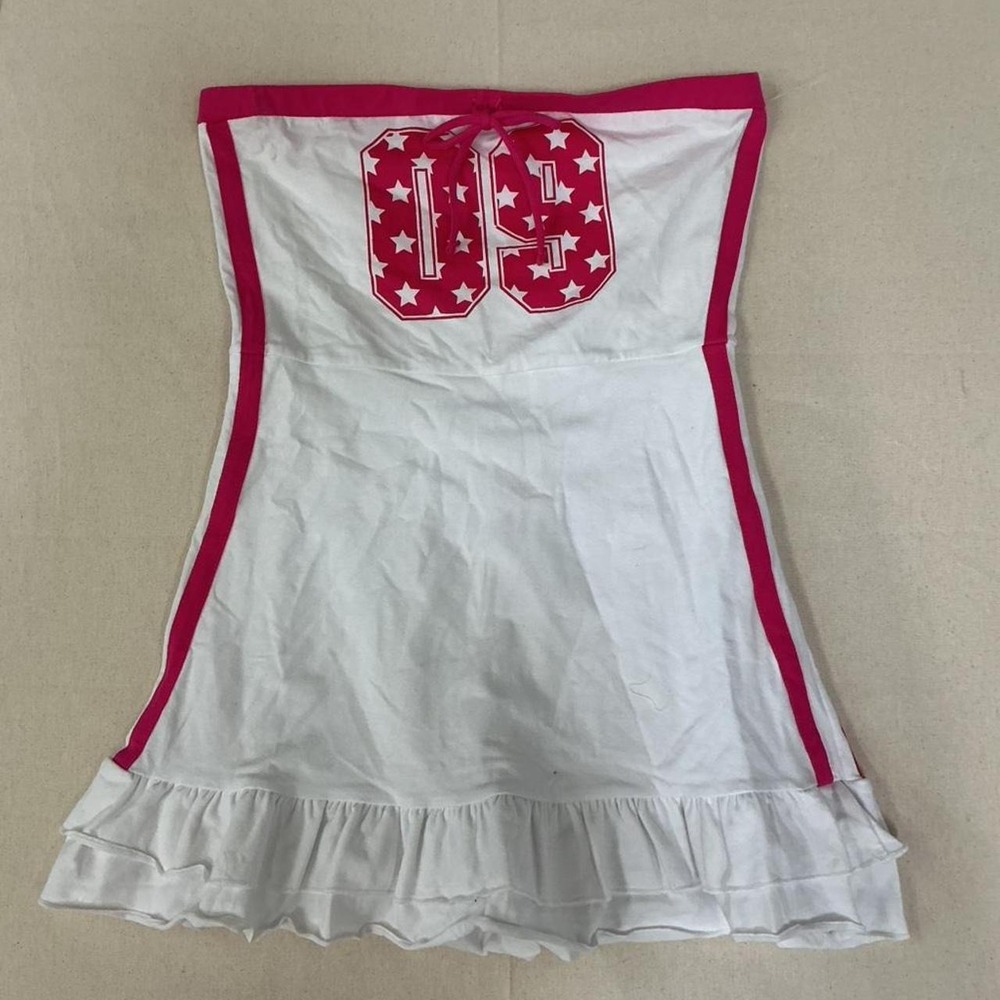 White & pink Y2K mini dress